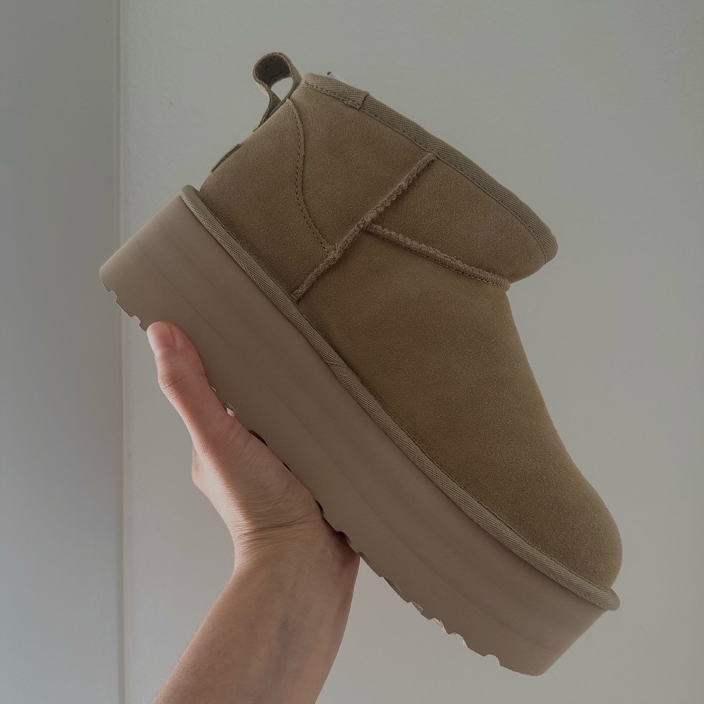 UGG Classic Tan Platform Booties